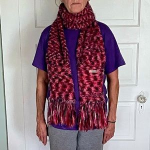 PrAna soft hand knit wool ski scarf